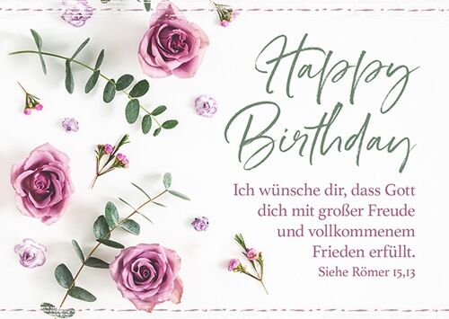 Postkarte - Happy Birthday – Ich wünsche dir
