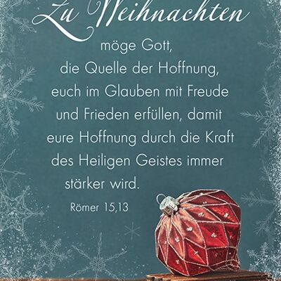 Postkarte - Zu Weihnachten – Möge Gott