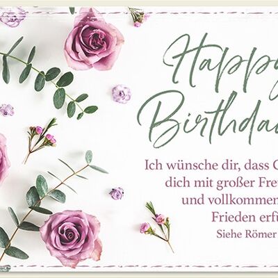 Doppelkarte - Happy Birthday - Ich wünsche dir