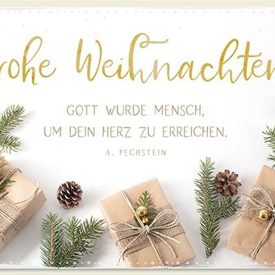 Doppelkarte - Frohe Weihnachten - Gott wurde Mensch