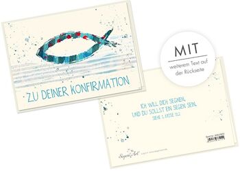 Collage double carte - pour votre confirmation - bénédiction