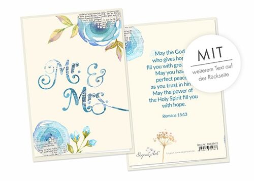 Doppelkarte Collage - Hochzeit - Mr and Mrs