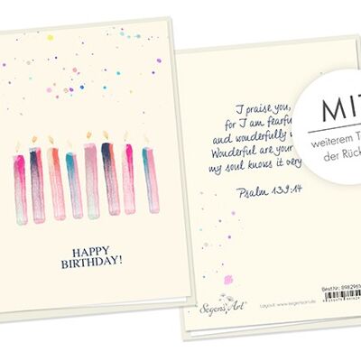 Collage de doble tarjeta - Feliz cumpleaños - Te alabo