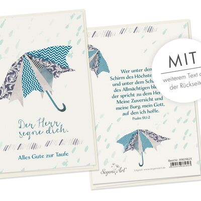 Doppelkarte Collage - Taufe - Regenschirm
