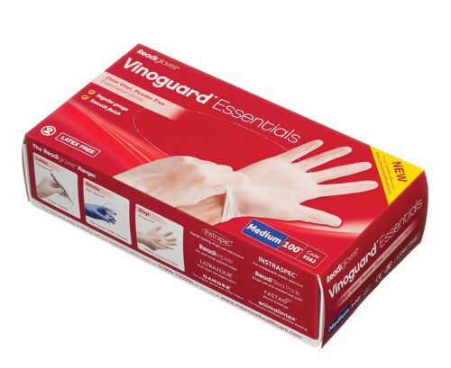 Disposable Powder Free Medical Grade Vinyl Gloves - Clear (Box of 100)