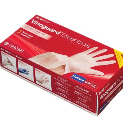 Disposable Powder Free Medical Grade Vinyl Gloves - Clear (Box of 100)