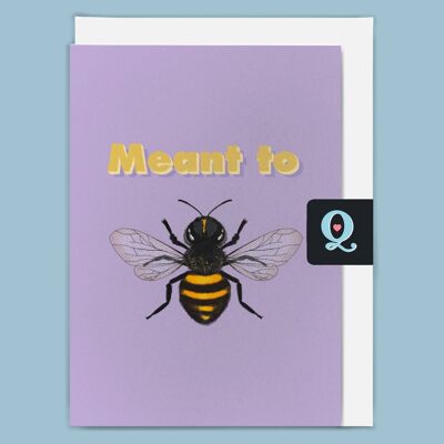 Ethische Grußkarte "Bee Meant to Bee".