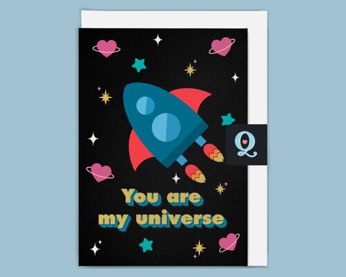 'You are my universe' Ethical Greeting Card