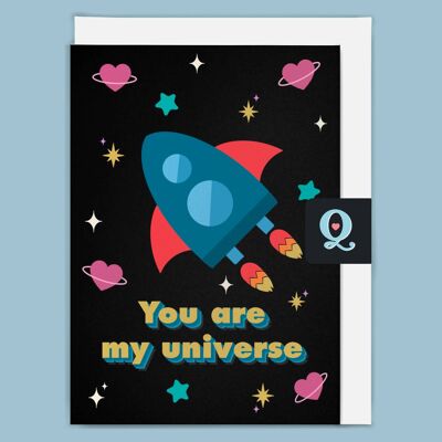Carte de vœux éthique "Tu es mon univers"