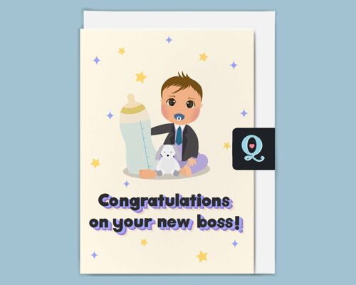'Congratulations on your new boss!' Ethical Greeting Card