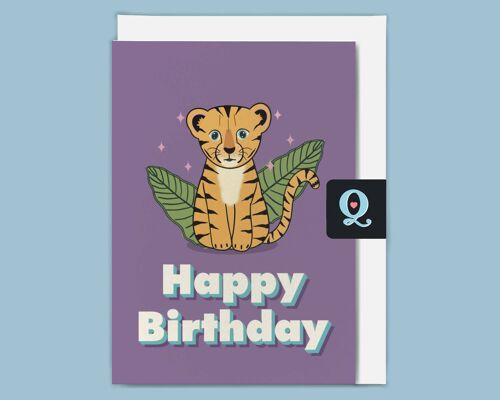 'Happy Birthday Tiger' Ethical Greeting Card