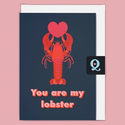 Carte de vœux éthique "Tu es mon homard"