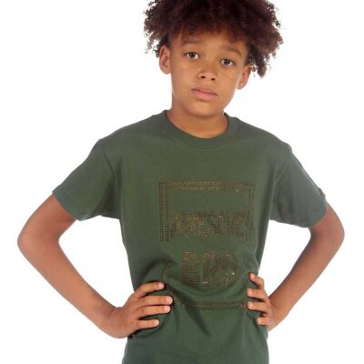 Trendy Toggs Kids Awesome Bro Rhinestone Green T-shirt , 8