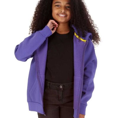 Trendy Toggs Kids Plain Purple Zip Up Hoodie , 10