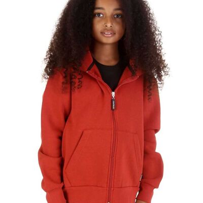 Trendy Toggs Kids Plain Rust Zip Up Hoodie , 11