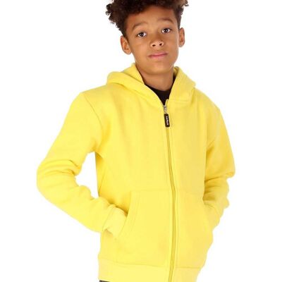 Trendy Toggs Kids Plain Yellow Zip Up Hoodie , 10