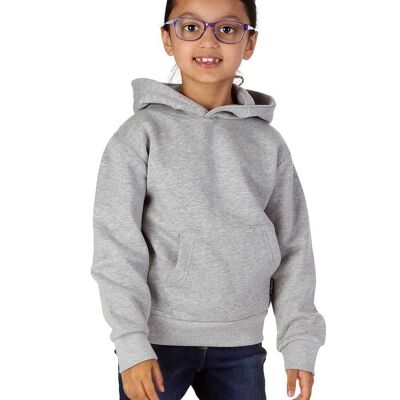 Trendy Toggs Kids Plain Overhead Oxford Grey Hoodie , 9