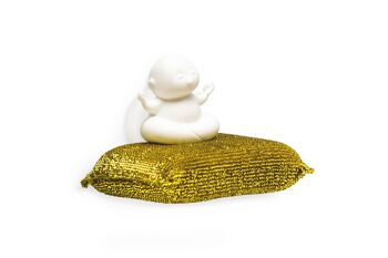 Porte-éponge Yogi | avec éponge de cuisine dorée 1