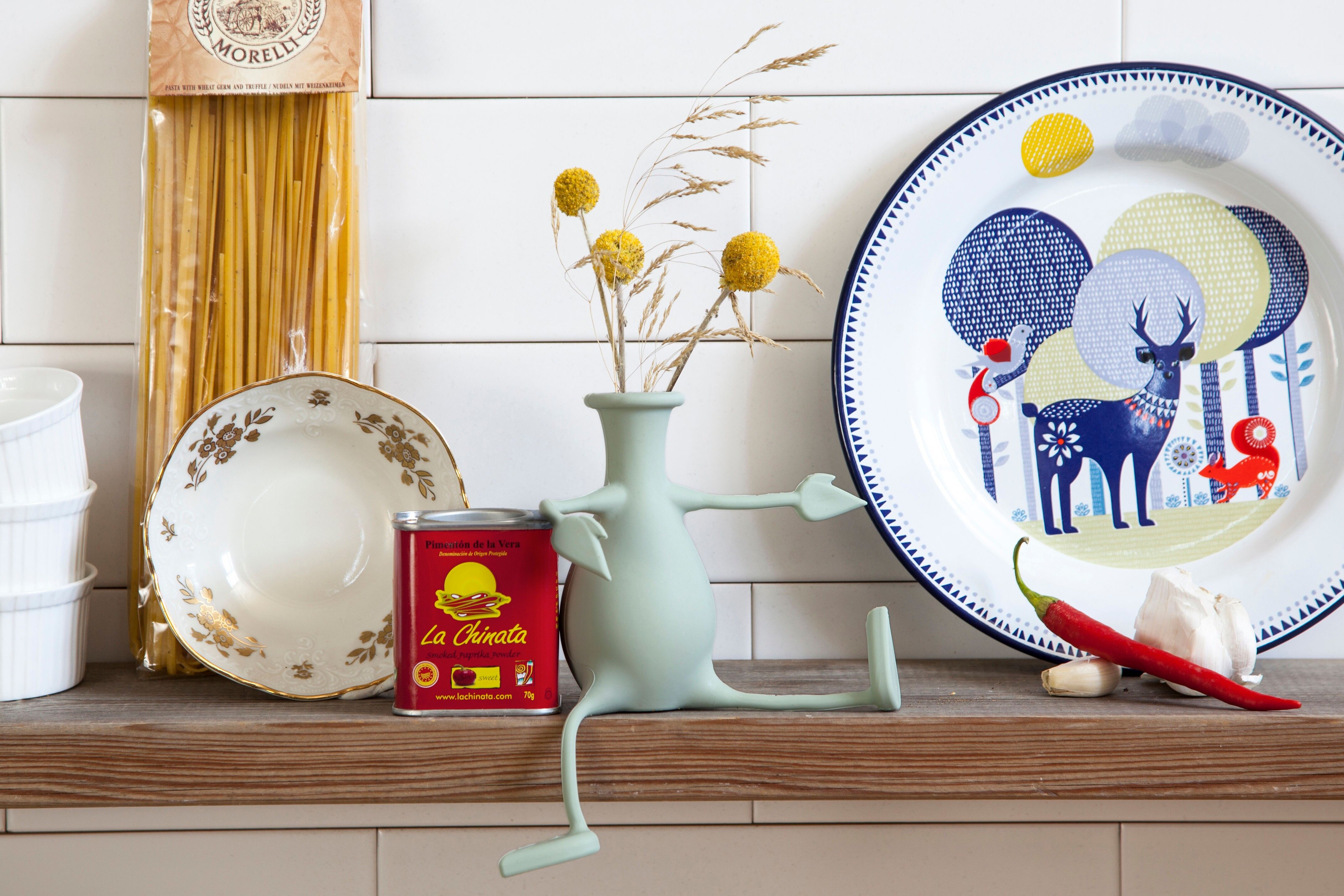 Jarrón Florino Mint con brazos y piernas flexibles