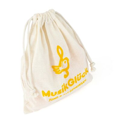 Cotton bag with drawstring for children and Fairtrade tested | musichappiness