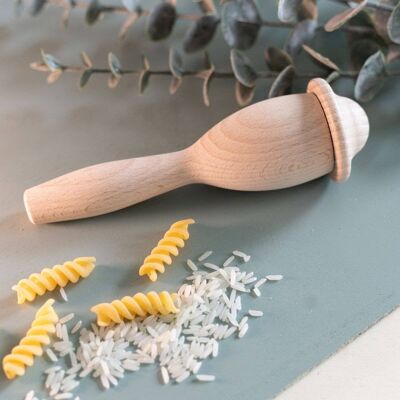 Sonaglio in legno auto-riempitivo Maracas Giocattolo per bambini fai da te a partire da 3 anni Sonaglio creativo ecologico "Frieda" e 100% Made in Germany