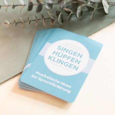 Spielkarten Set zur Sprachförderung Musikideen auf ökologischen Karten und 100% Made in Germany