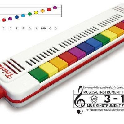 Blasinstrument für Kinder mit bunten Tasten Musik spielerisch lernen Kinderinstrument TRIOLA und 100% Made in Germany