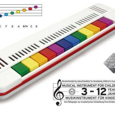 Strumento a fiato per bambini con tasti colorati Impara la musica in modo giocoso Strumento per bambini TRIOLA e 100% Made in Germany