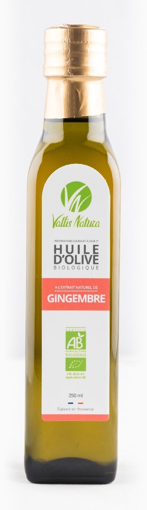 Huile d’olive extra vierge saveur gingembre BIO 250ml