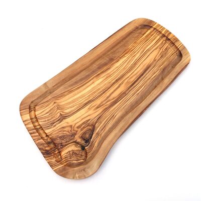 Cutting board with groove 35 cm made of olive wood