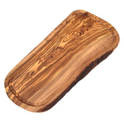 Cutting board with groove 55 cm made of olive wood