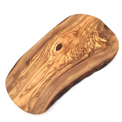 Planche à découper coupe naturelle 30 cm en bois d'olivier