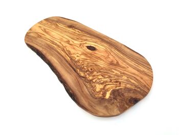 Planche à découper coupe naturelle 35 cm en bois d'olivier 2