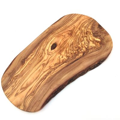 Planche à découper coupe naturelle 35 cm en bois d'olivier