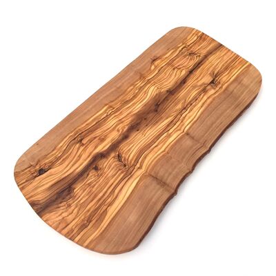Tabla de cortar corte natural 40 cm fabricada en madera de olivo