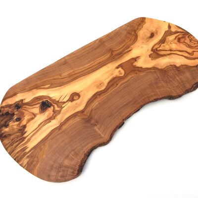 Planche à découper coupe naturelle 55 cm en bois d'olivier