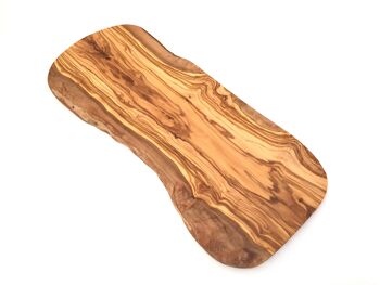 Planche à découper coupe naturelle 60 cm en bois d'olivier 2