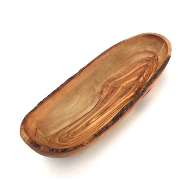 Bowl oblong 25 cm Baguette bowl made of olive wood