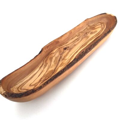 Cuenco oblongo 45 cm Cuenco Baguette de madera de olivo