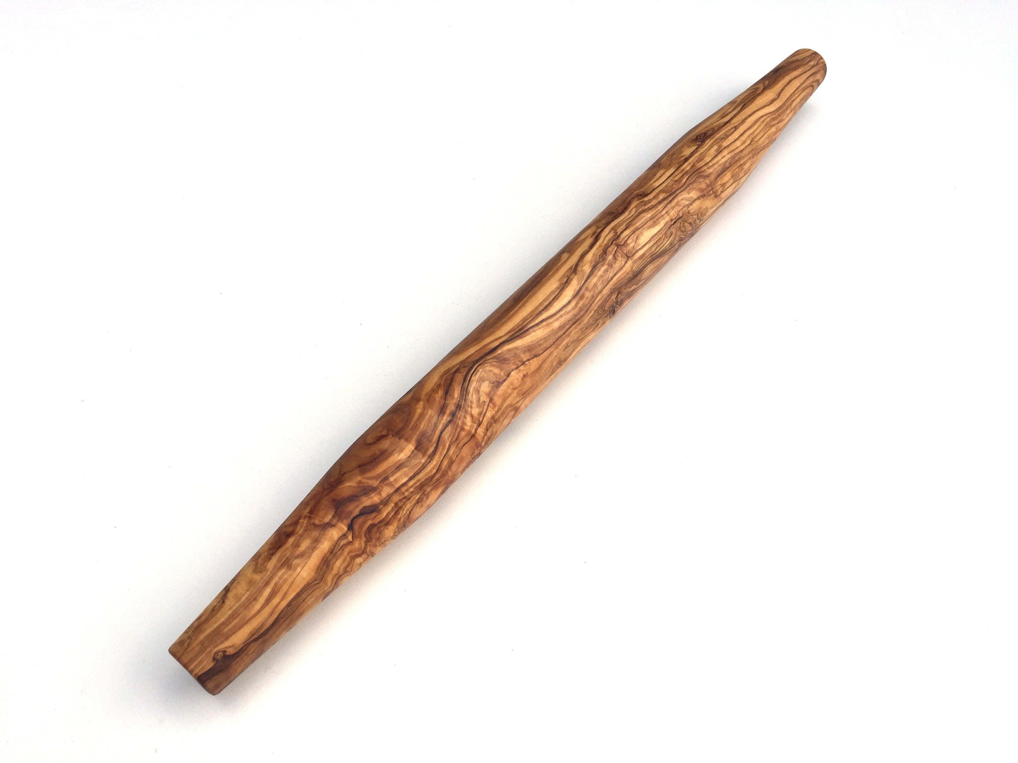 Rolling pin, length 43 cm, French rolling pin made of olive wood