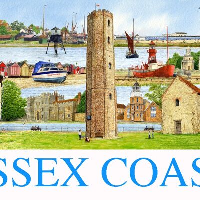 FRIDGE MAGNET, COASTAL MONTAGE ESSEX.