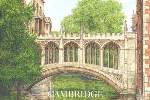 FRIDGE MAGNET , BRIDGE OF SIGHS, CAMBRIDGE.