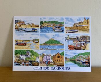 Carte postale, les ports de Cornouailles, Cornwall