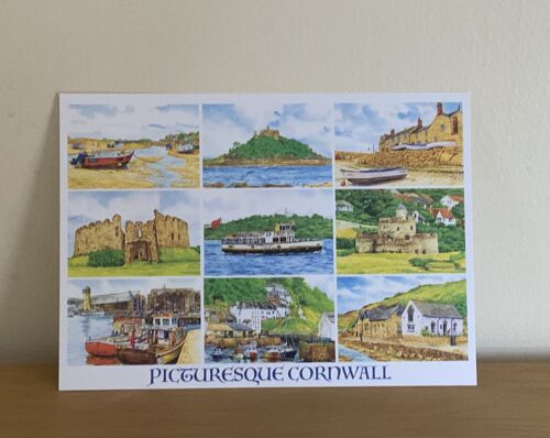 A6 POSTCARD PICTURESQUE CORNWALL