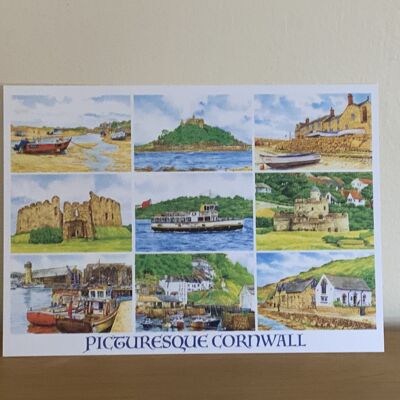 A6 POSTCARD PICTURESQUE CORNWALL