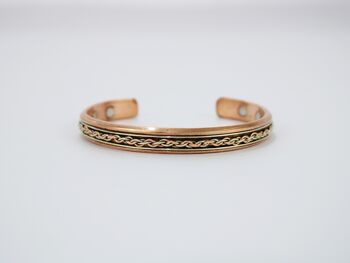 Bracelet magnétique en cuivre pur (Design 3)
