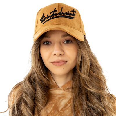 Casquette Faux Daim Caramel