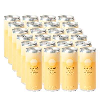 Organic and vegan Organic White Wine / Zeena canned wines (Pack of 24 cans 250ml)