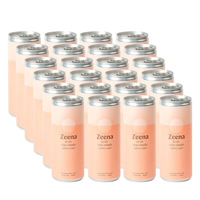 Organic and vegan Rosé Wine / Zeena canned wines (Pack of 24 cans 250ml)