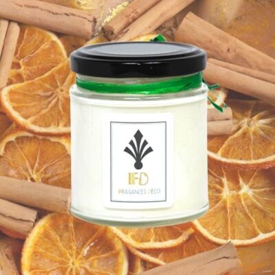 Orange and Cinnamon Scented Candle